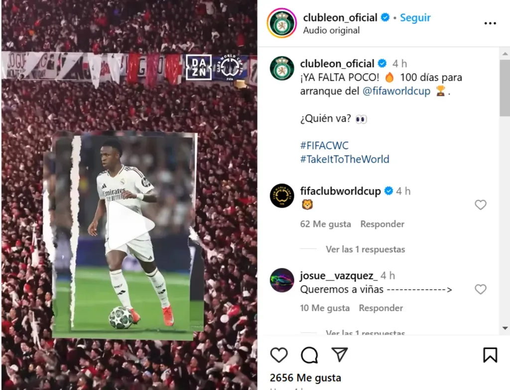 La publicación que realizó León.