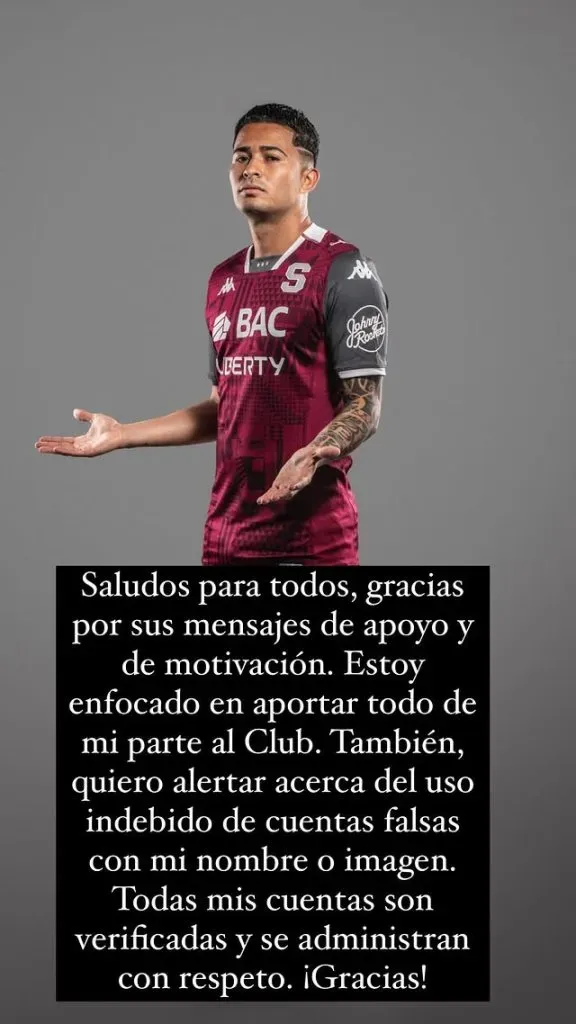 La publicación de Gerson Torres (Instagram).