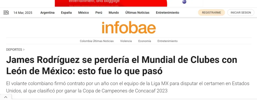 La noticia está dando la vuelta al mundo (Infobae).