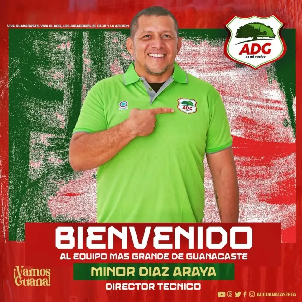 Minor Díaz es nuevo entrenador de Guanacasteca