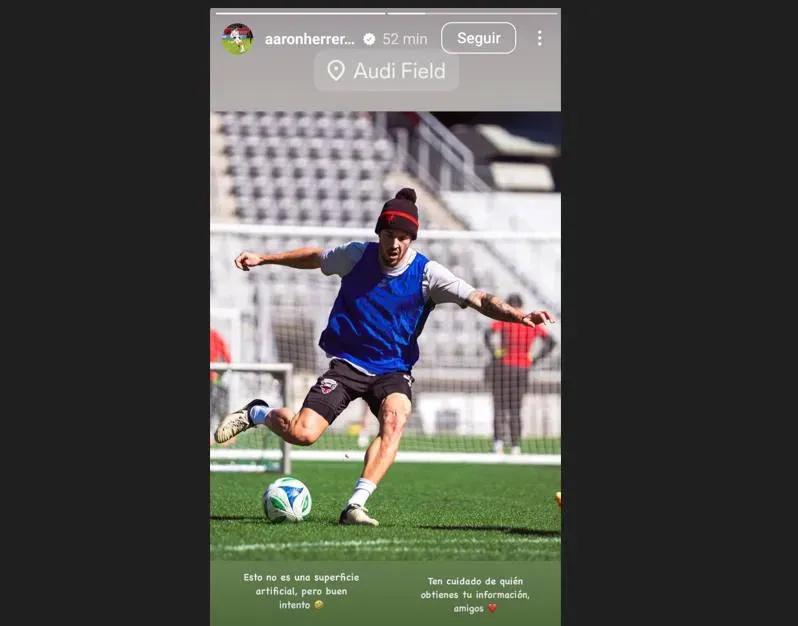 Instagram de Aarón Herrera