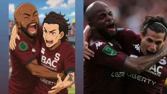 La imagen compartida por Javon East en Instagram y la foto real.