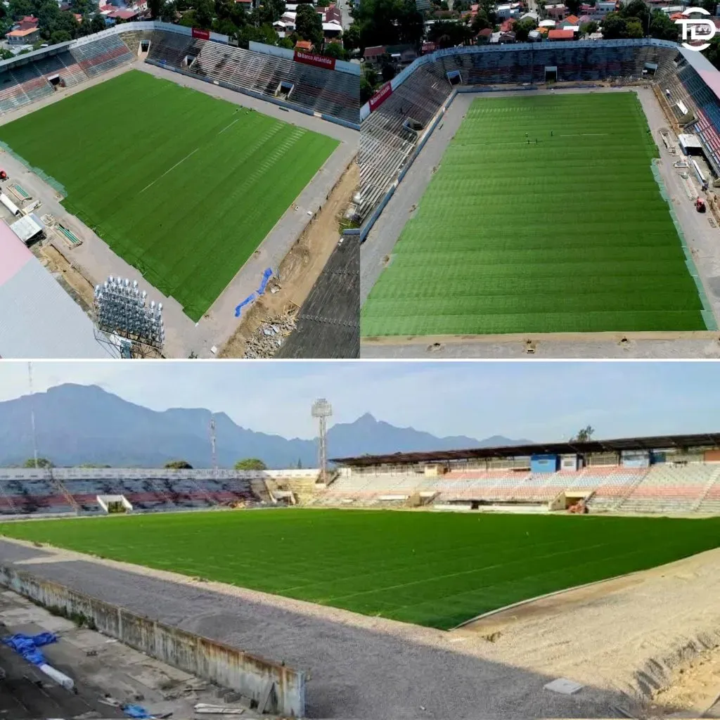La inaguración del remodelado estadio Ceibeño puede ser el motivo por el que el Monterrey de Sergio Ramos visite Honduras. FOTO: TDTV.