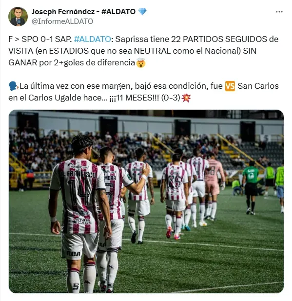 La deuda de Saprissa que puede costarle caro. (X.com)