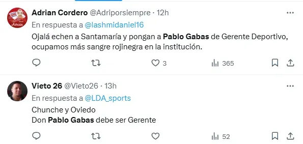 El pedido de la afición sobre Pablo Gabas. (X.com)