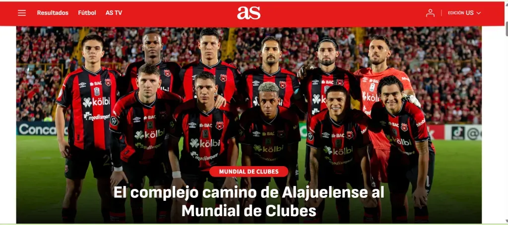 El prestigioso medio AS habla del caso Alajuelense (AS).