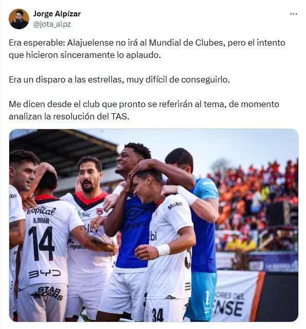 Los pasos a seguir de Alajuelense. (X.com)