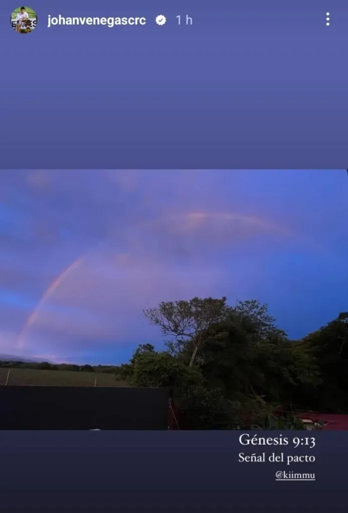 Johan Venegas en sus redes sociales