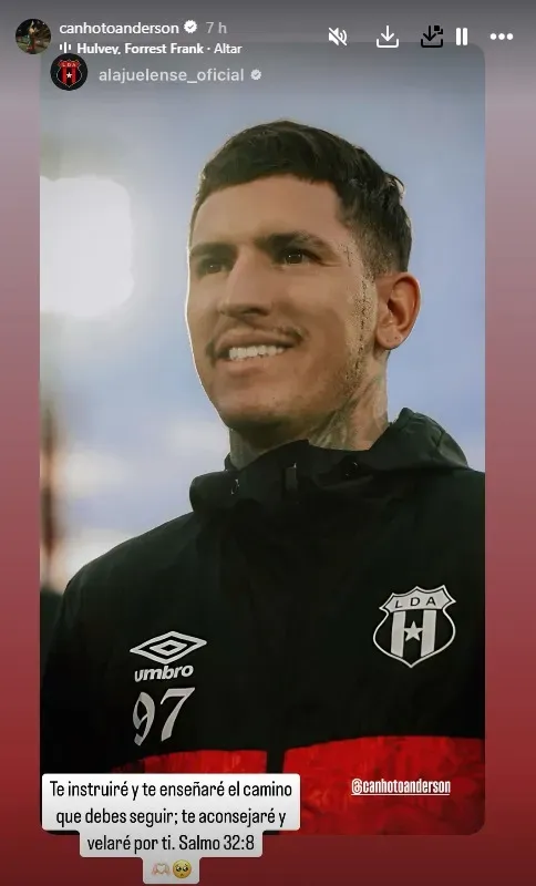 Anderson Canhoto en sus redes sociales