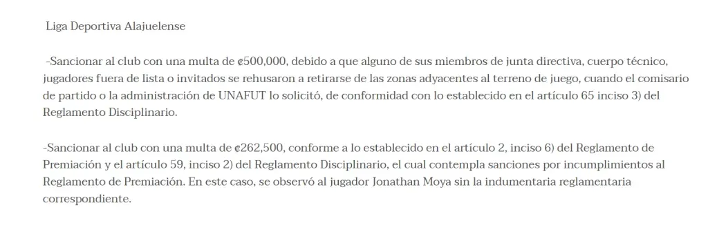Fedefúbol anuncia una sanción insólita (Fedefútbol).
