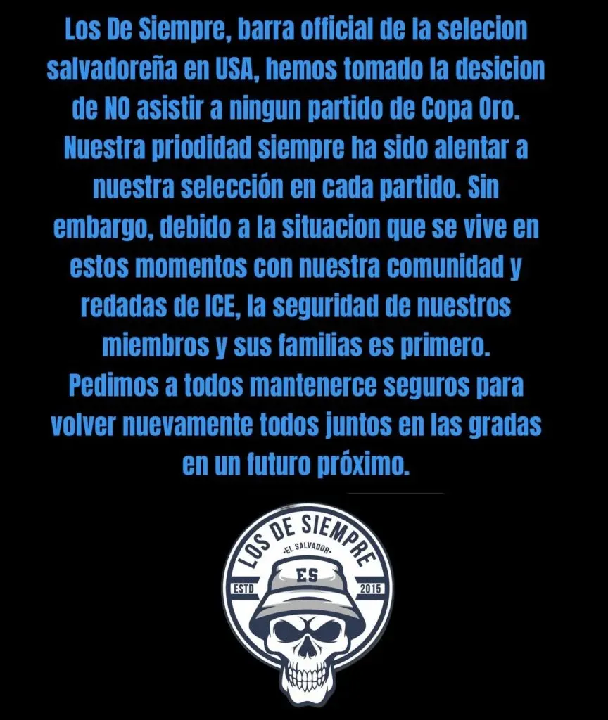 El comunicado de Los de siempre.