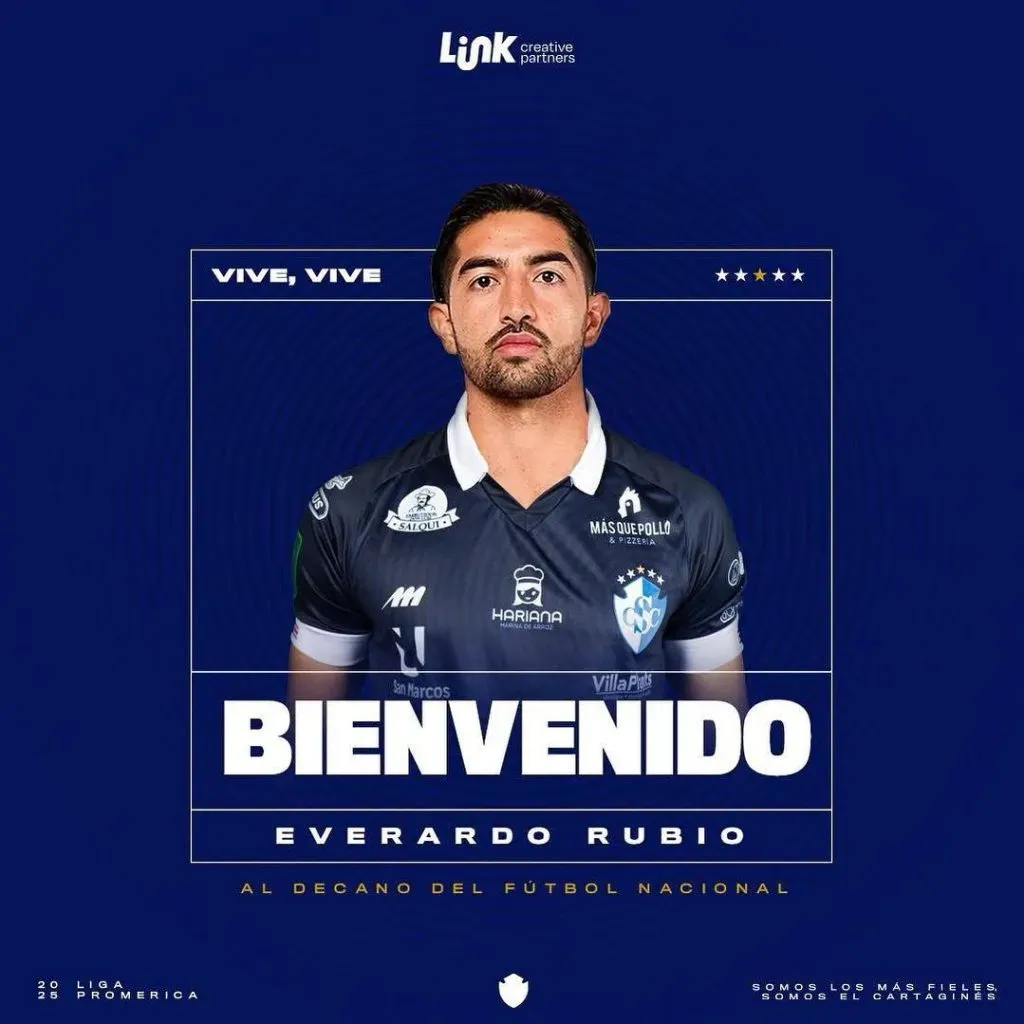 Cartaginés anunció a Everardo Rubio.