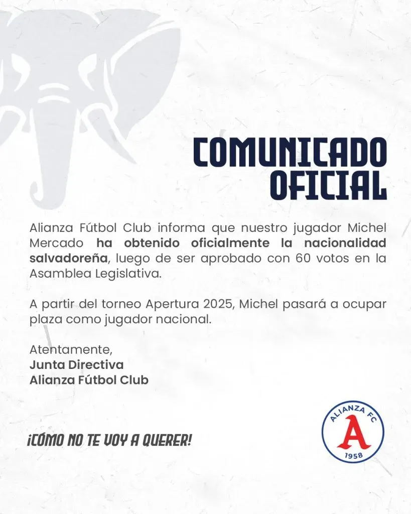 La confirmación de Alianza sobre Michell Mercado.