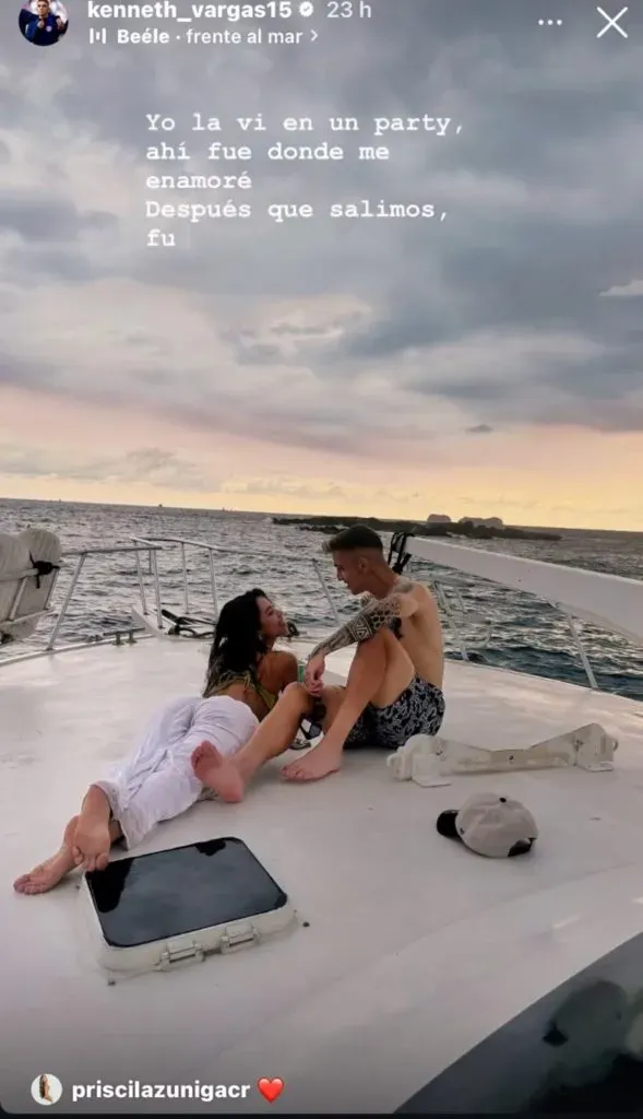 La historia que publicó Kenneth Vargas en sus redes sociales.