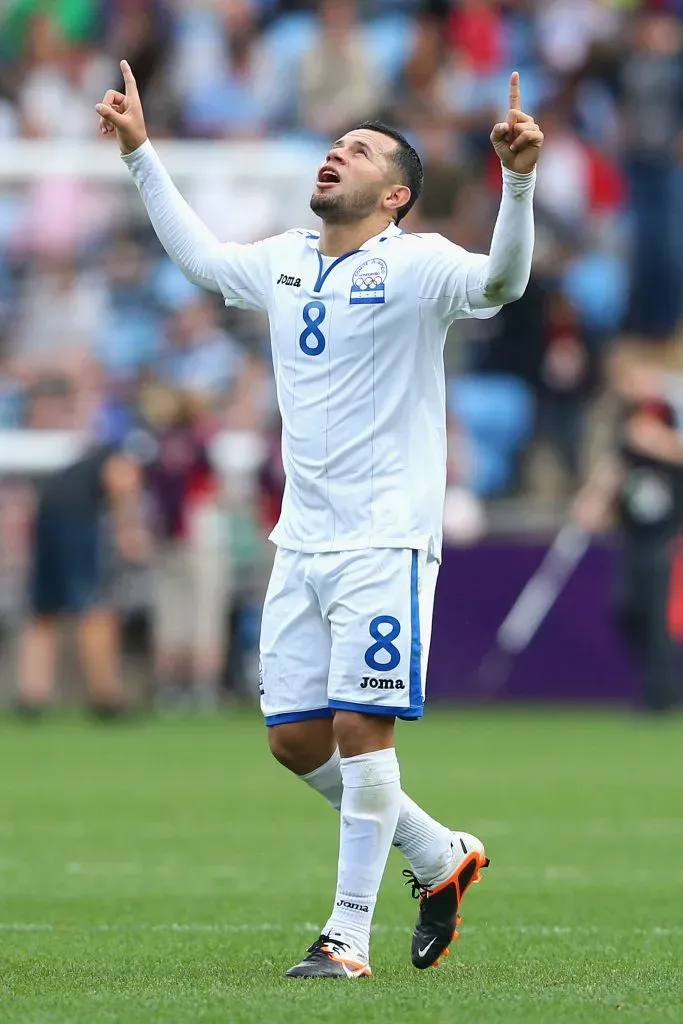 Agosto 1, 2012: Alfredo Mejia de Honduras celebra el empate contra Japón que clasificó a la Selección a los cuartos de final de los Juegos Olímpicos de Londeres 2012 Foto tomada en Coventry Stadium, Inglaterra.  (Foto: Getty Images)