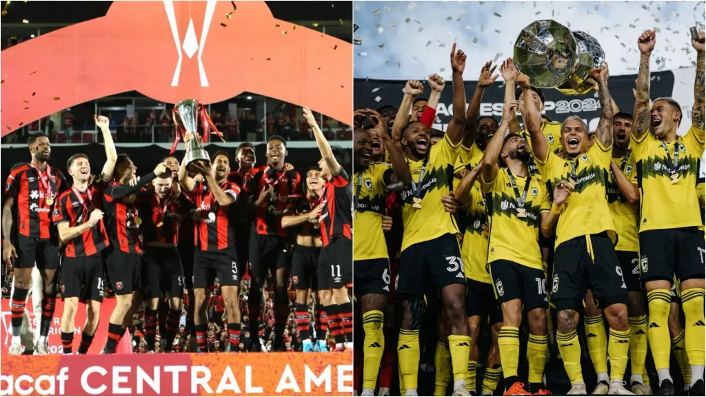 Alajuelense y Columbus Crew, los vigentes campeones de la Copa Centroamericana y la Leagues Cup, respectivamente. (Fotos: LDA y Matter News)