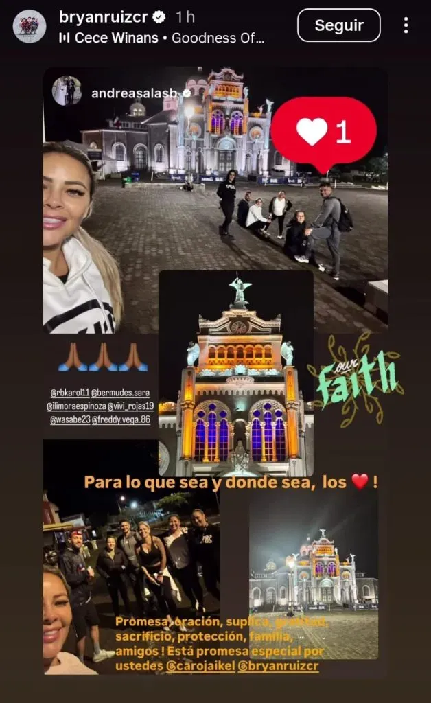 Andrea Salas – Esposa de Keylor Navas en sus redes sociales
