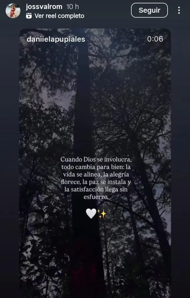 La historia de Joseline Valverde (Instagram).