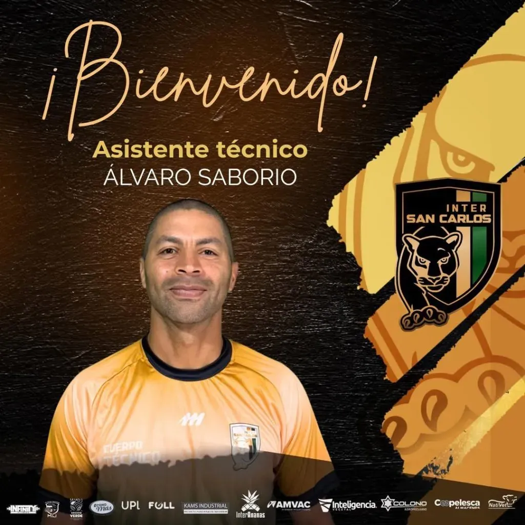 Álvaro Saborío, quien brilló en Saprissa y Alajuelense, fue presentado en Inter San Carlos (rrss).