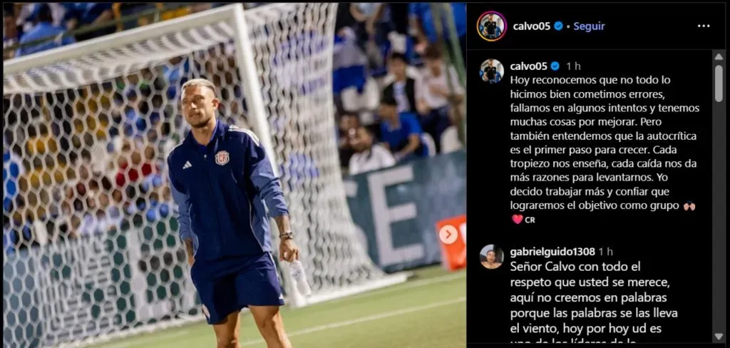 Francisco Calvo habló tras el empate contra Haití. (Foto: Instagram)
