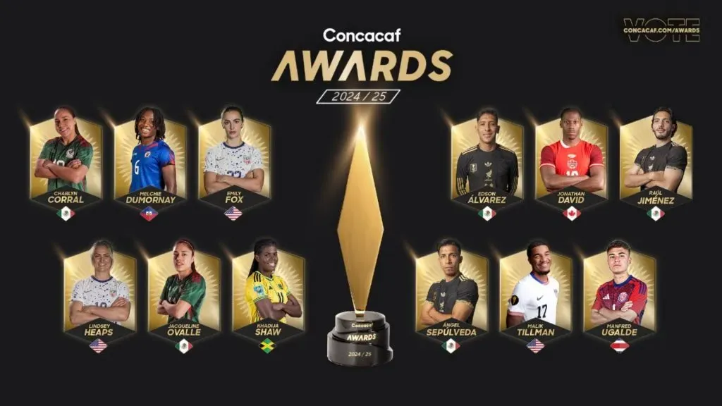 Los nominados a mejor jugador de Concacaf.