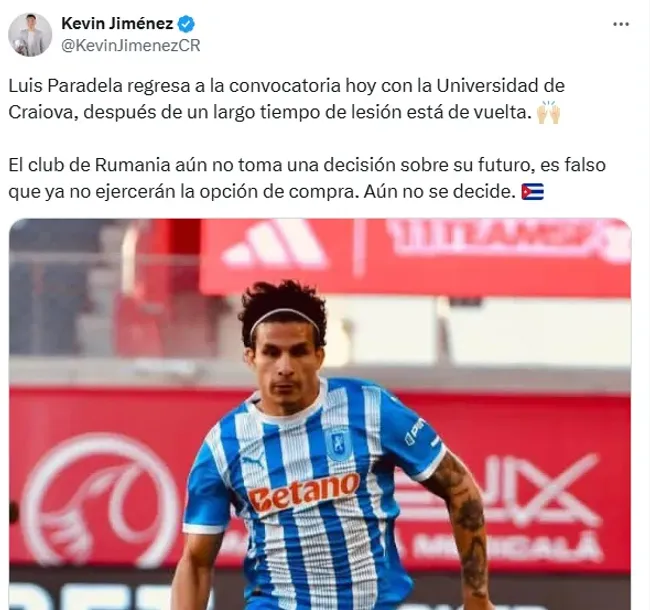 La información de Kevin Jiménez.