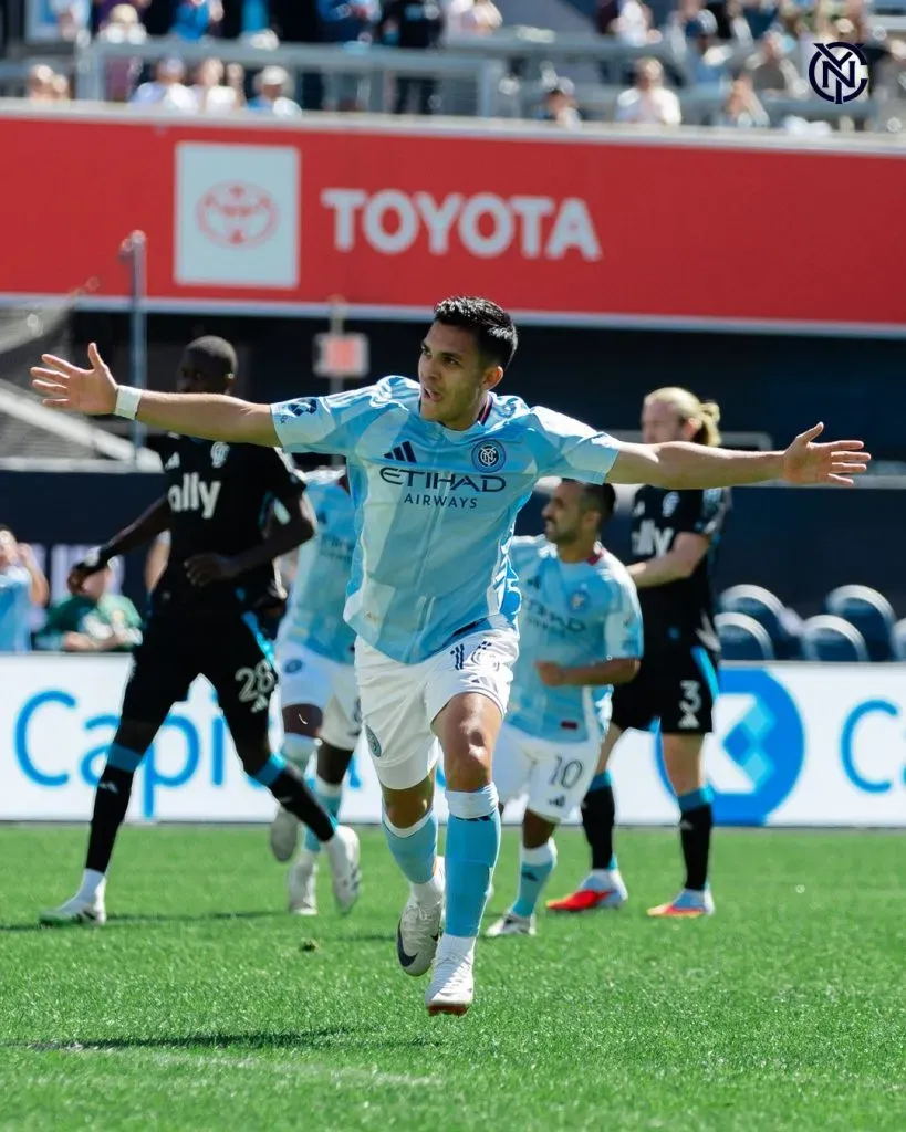 La imagen que compartió New York City FC tras el doblete de Alonso.