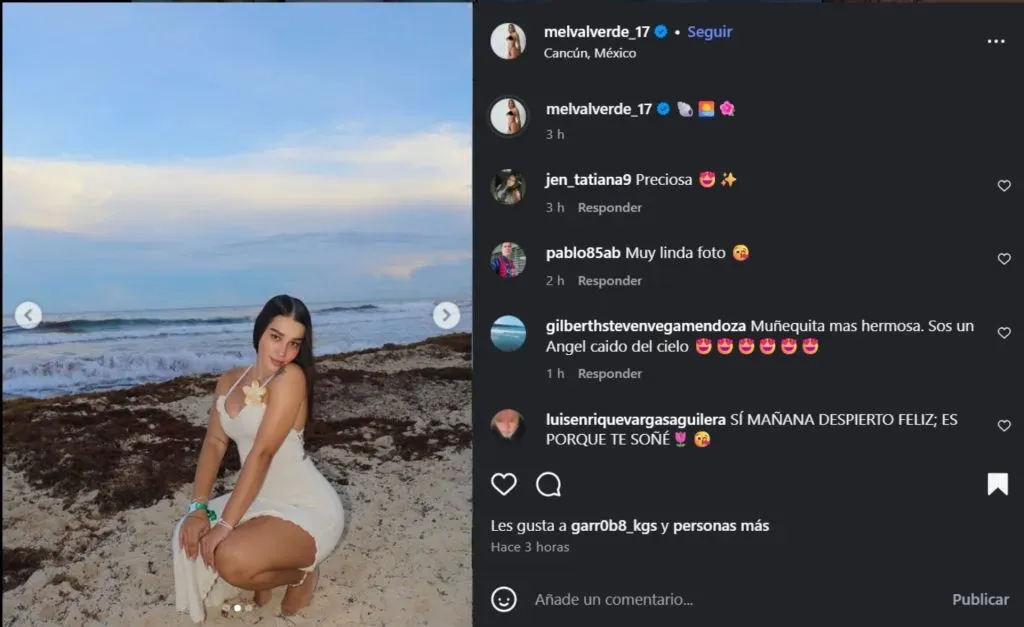 La publicación de Melanie Valverde en sus redes sociales. (Foto: Instagram)