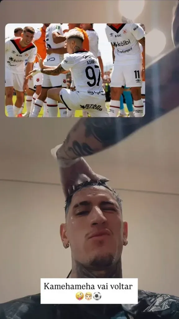 Canhoto sorprendió a sus seguidores manudos (Instagram).