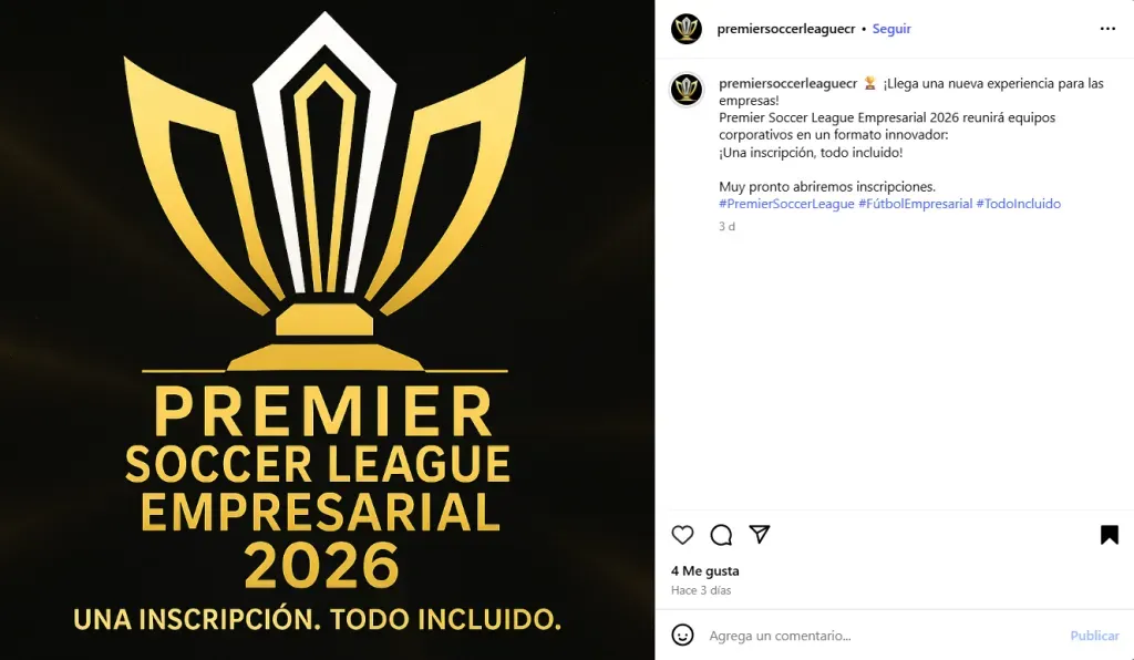 El otro anuncio de la Premier Soccer League que reunirá a las empresas.