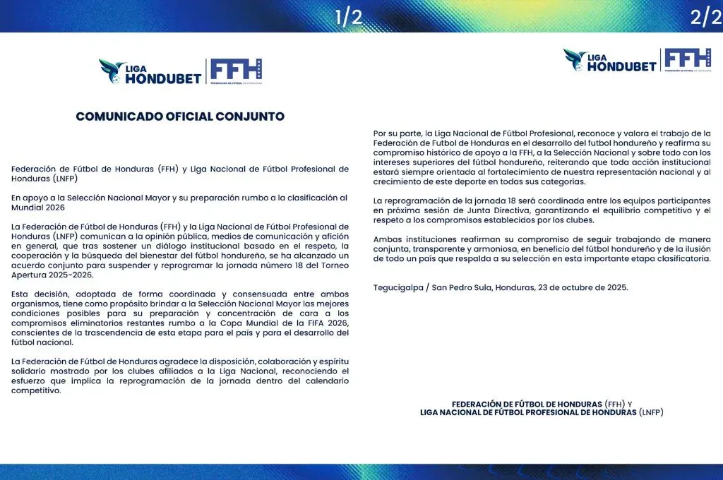 Este fue el comunicado de la Liga Nacional de Honduras aprobando la solicitud de Reinaldo Rueda.