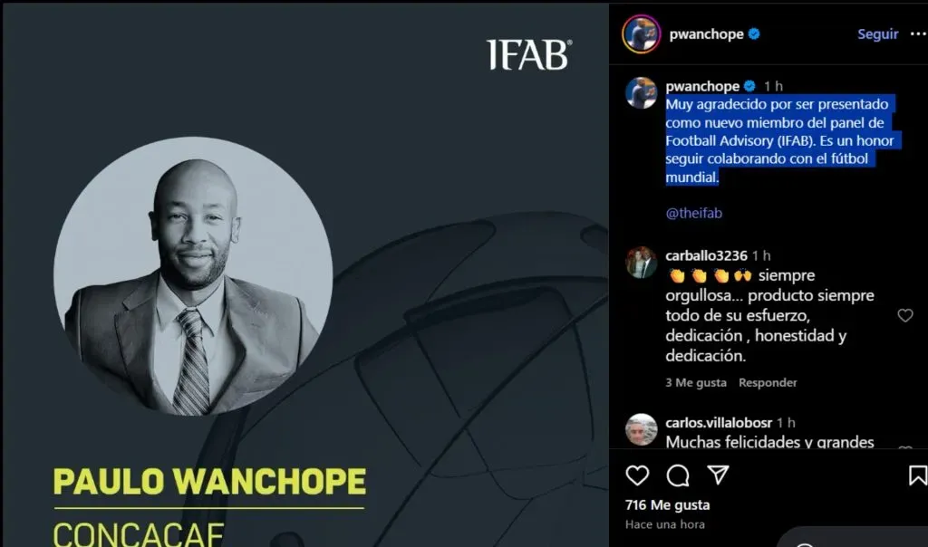 Así lo anunció Paulo Wanchope en sus redes sociales. (Foto: Instagram)