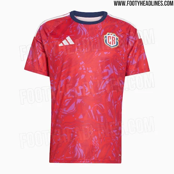 Así se vería la camiseta de Costa Rica para el Mundial 2026 (Footy Headlines).