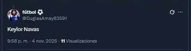 Aficionado postulando a Keylor Navas como mejor que Thibaut Courtois