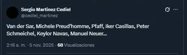Aficionado postulando a Keylor Navas como mejor que Thibaut Courtois