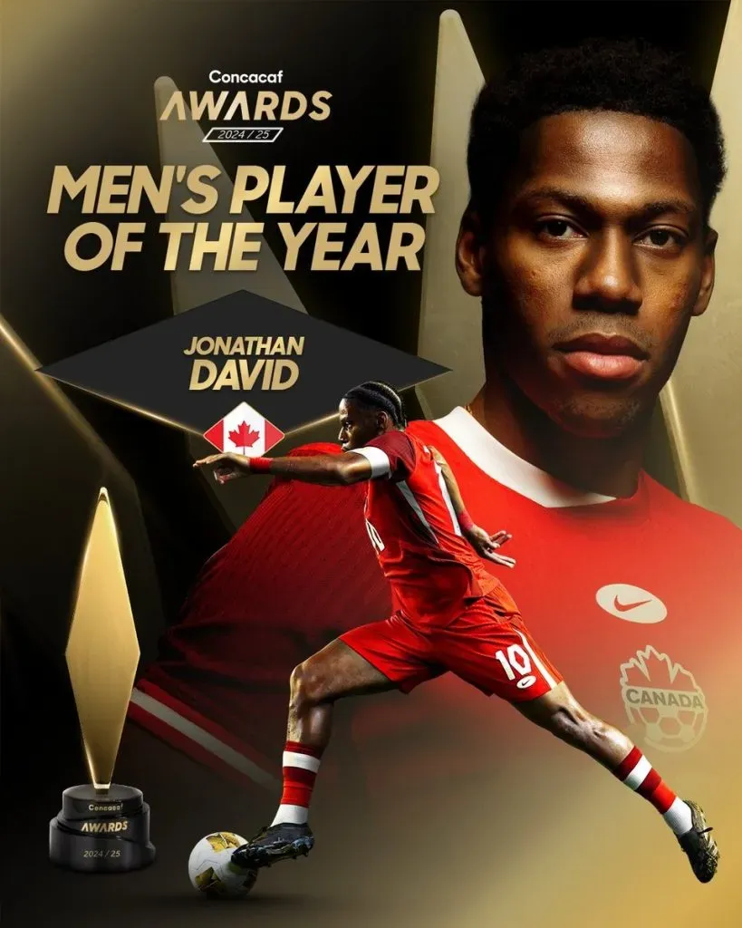 Jonathan David fue elegido el mejor jugador de Concacaf. (Foto: Concacaf)