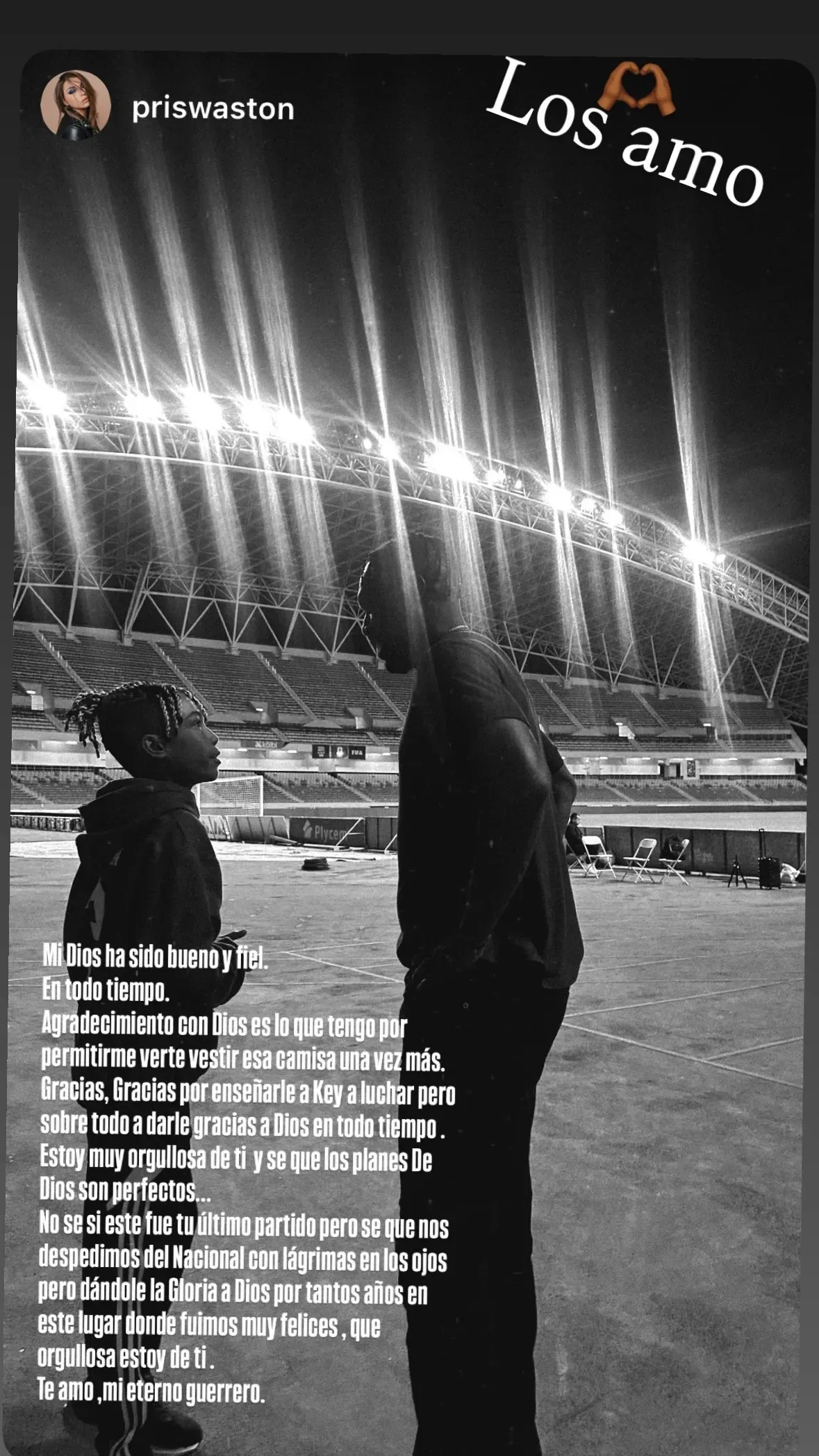 El posteo de la esposa de Kendall Waston. (Foto: Instagram)