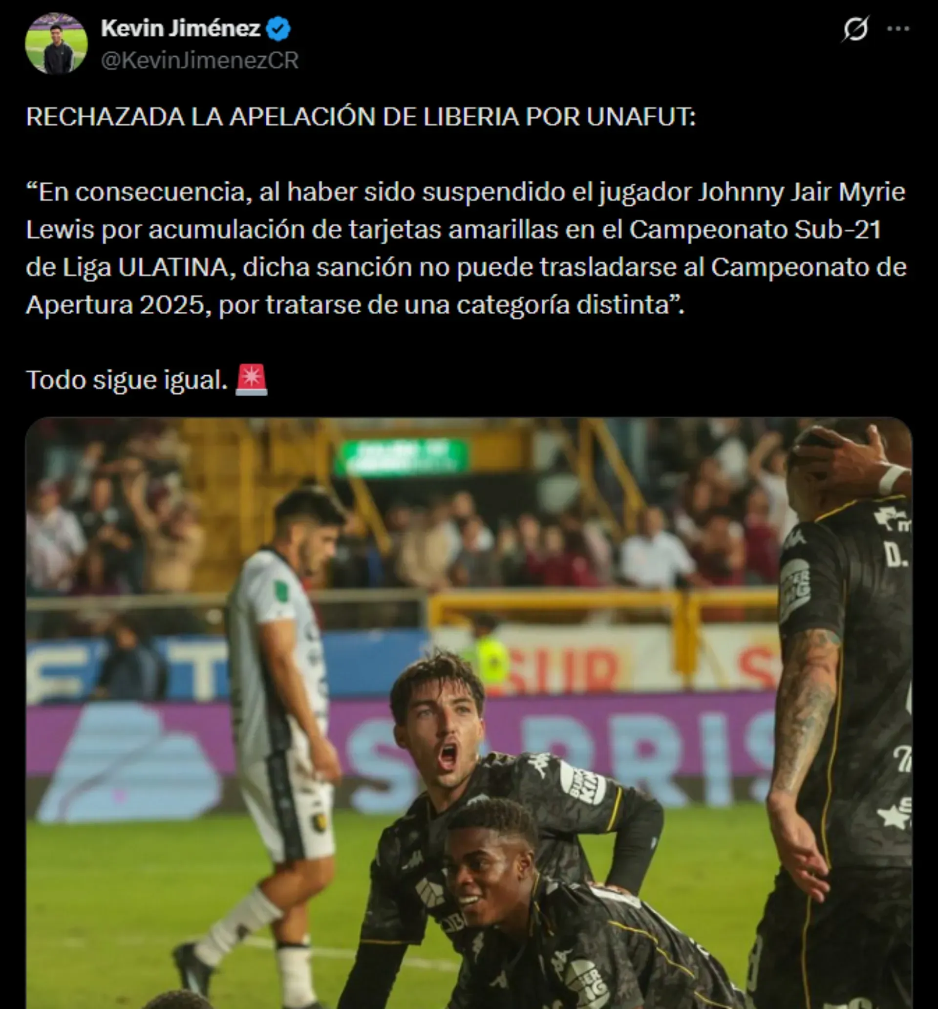 UNAFUT ya tomó una decisión. (Foto: X)