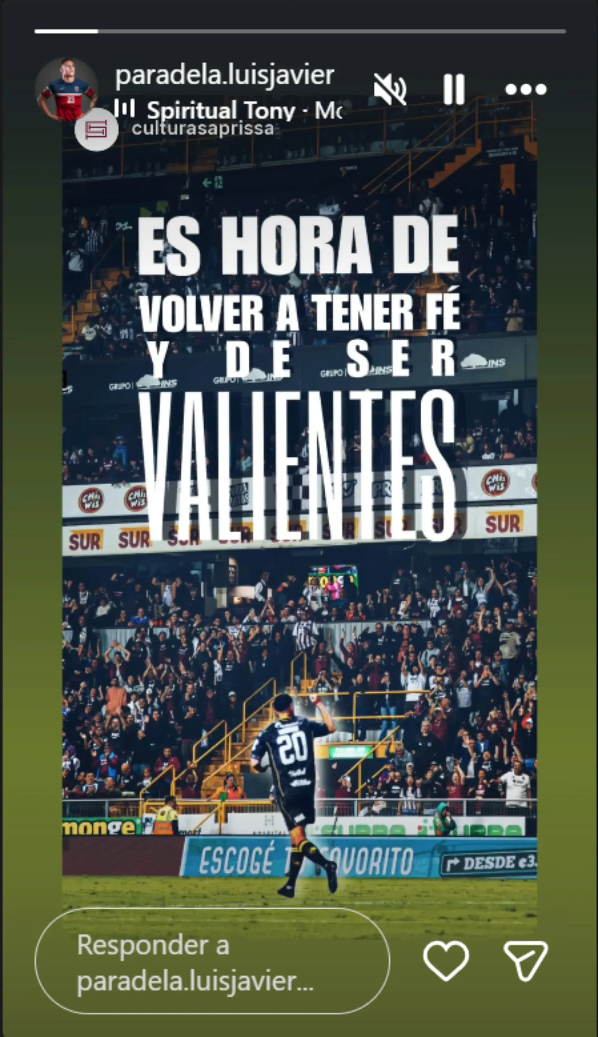 El posteo de Luis Paradela. (Foto: Instagram)