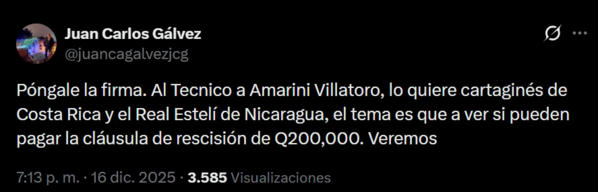 Amarini Villatoro podría ir a Real Estelí.