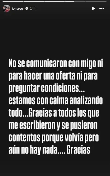 Jonathan Rougier no confirma su regreso al fútbol de Centroamérica.