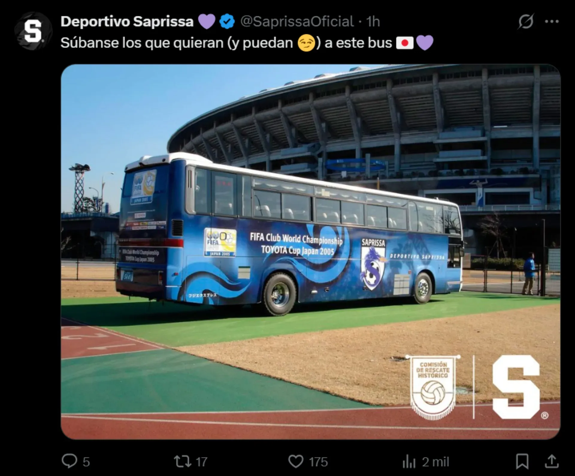 La burla de Saprissa a Alajuelense. (Foto: X)