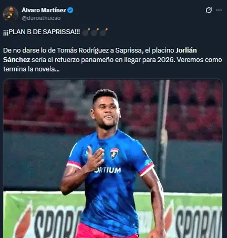 Periodista Álvaro Martínez en su cuenta oficial de X