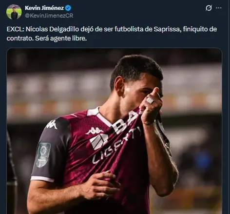 Kevin Jiménez en su cuenta oficial de X
