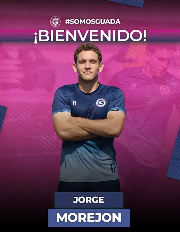 Jorge Morejón refuerza a Guadalupe (Instagram).