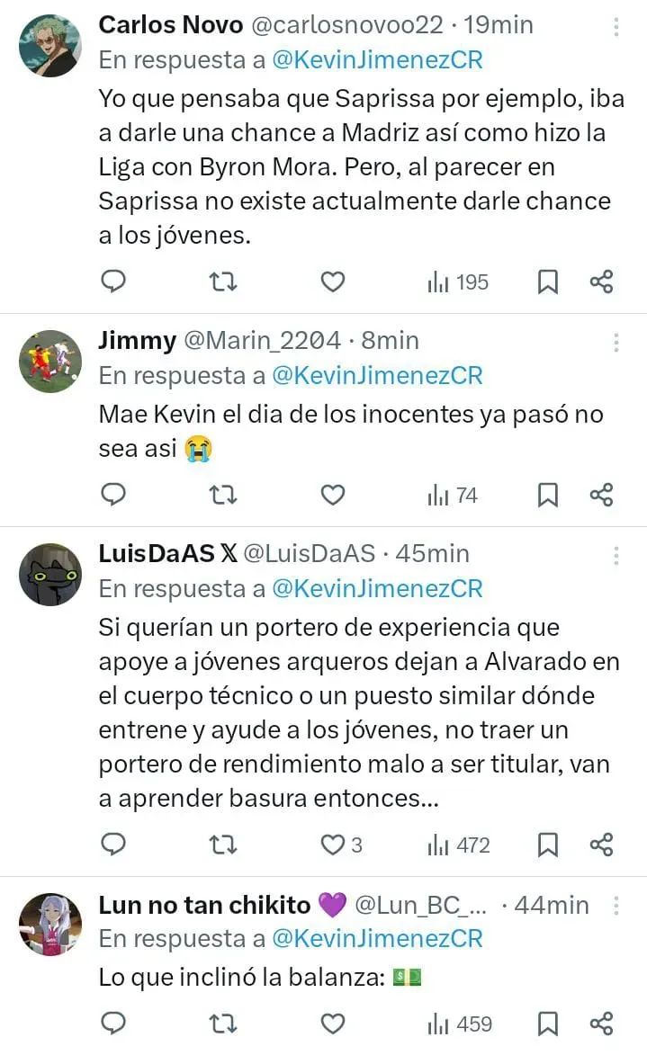 Así reaccionó la afición de Saprissa y otros equipos a la inminente llegada de Minor Álvarez