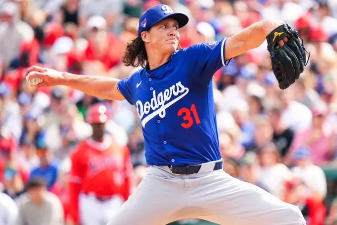 Tyler Glasnow abrirá el primer juego de la campaña 2024 para Dodgers desde Corea del Sur (Foto: Getty Images)