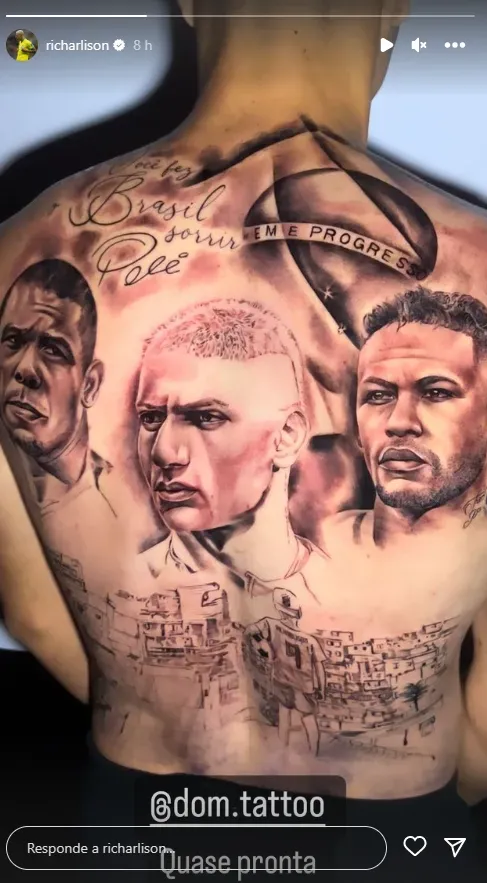 Richarlison se rifó tatuaje en honor a su Mundial con Brasil