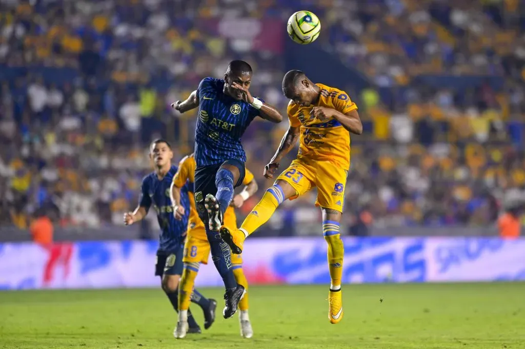 Monterrey, Nuevo León, 11 de marzo de 2023. , durante el partido de la jornada 11 del torneo Clausura 2023 de la Liga BBVA MX, entre los Tigres de la UANL y las Águilas del América, celebrado en el estadio Universitario. Foto: Imago7/ Andrea Jiménez