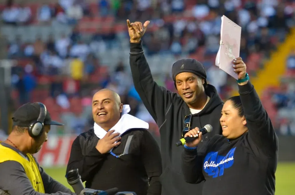 Ronaldinho, durante el partido de la jornada 12 del torneo Clausura 2023 de la Liga BBVA MX (Imago7)